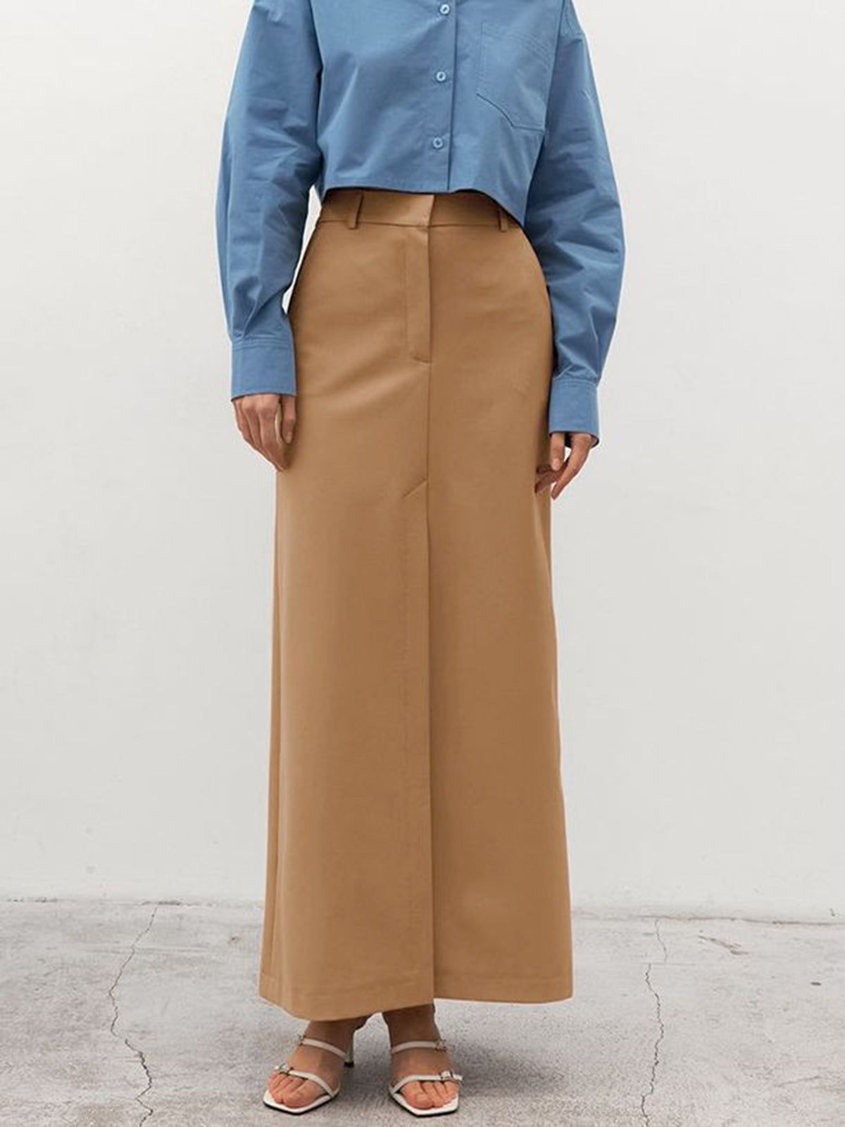 Solid Maxi Skirt sold by COMMENSE product image thumbnail 3