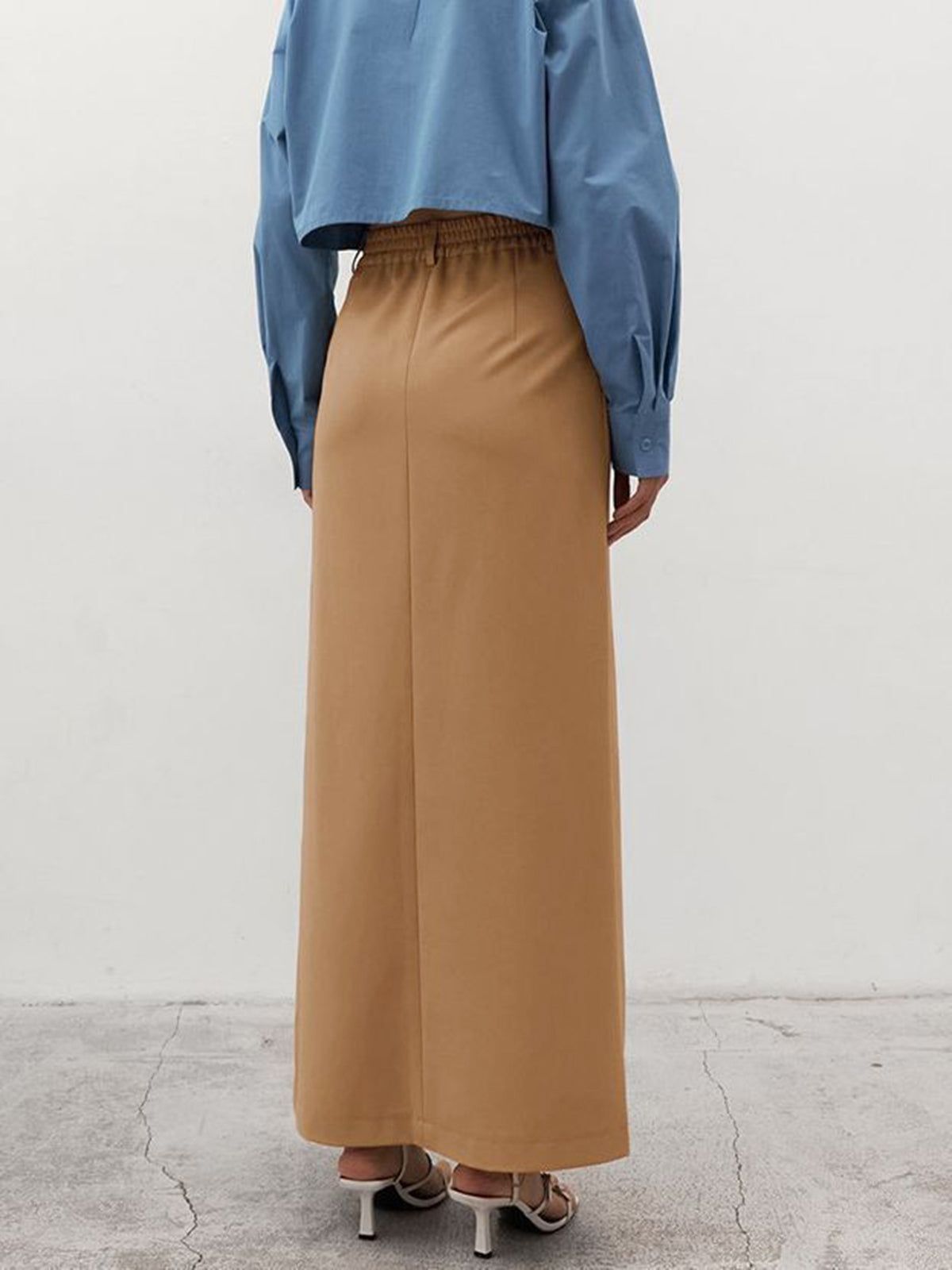 Solid Maxi Skirt sold by COMMENSE product image thumbnail 4
