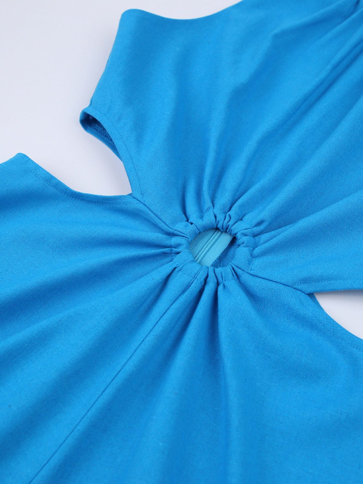 Sea Breeze Cutout Linen Jumpsuit sold by COMMENSE product image thumbnail 5