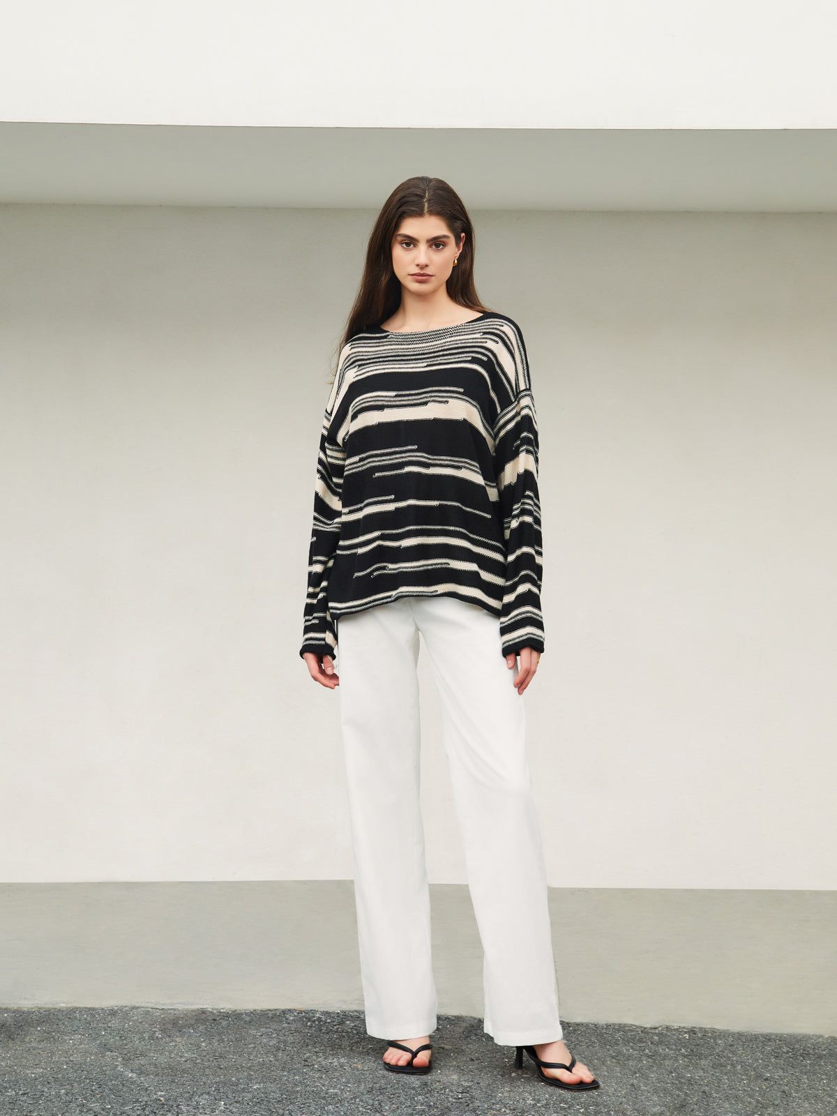 Winter Hill Stripe Pullover Sweater sold by COMMENSE product image thumbnail 5