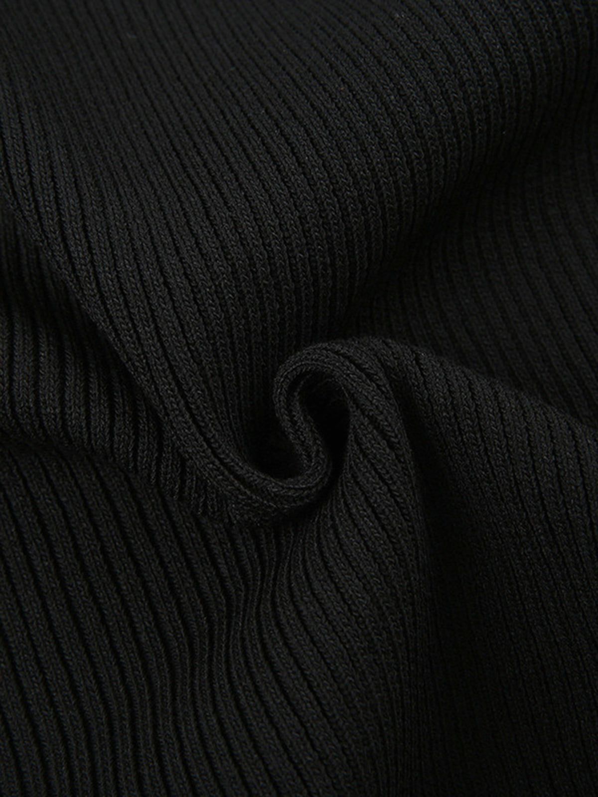 Shoulder Cutout Ribbed Long Sleeve Top sold by COMMENSE product image thumbnail 4