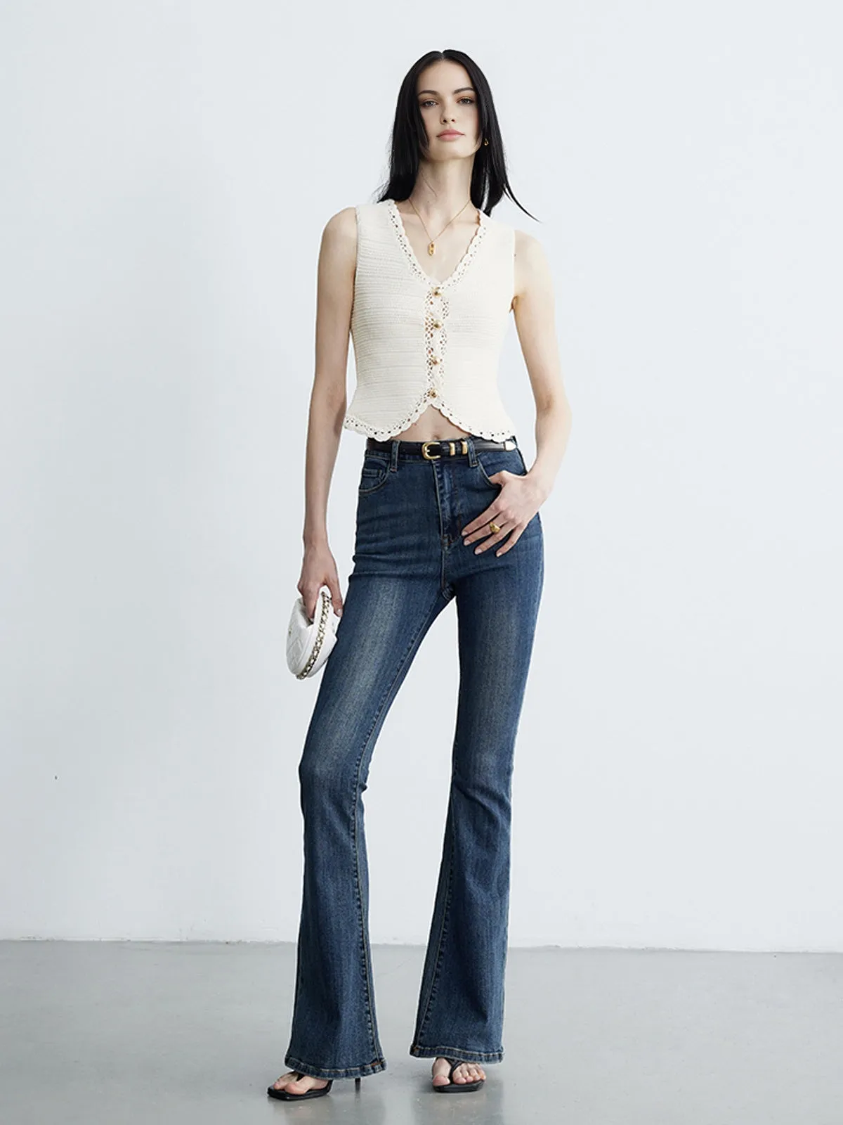 Lace Trim Knit Cardigan sold by COMMENSE product image thumbnail 4