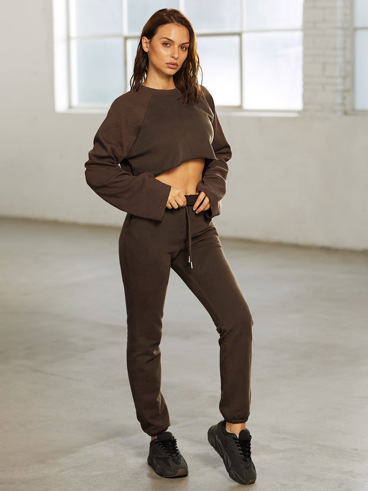 Street Essential - Cropped Essential Wide Sleeve Sweater sold by COMMENSE product image thumbnail 5