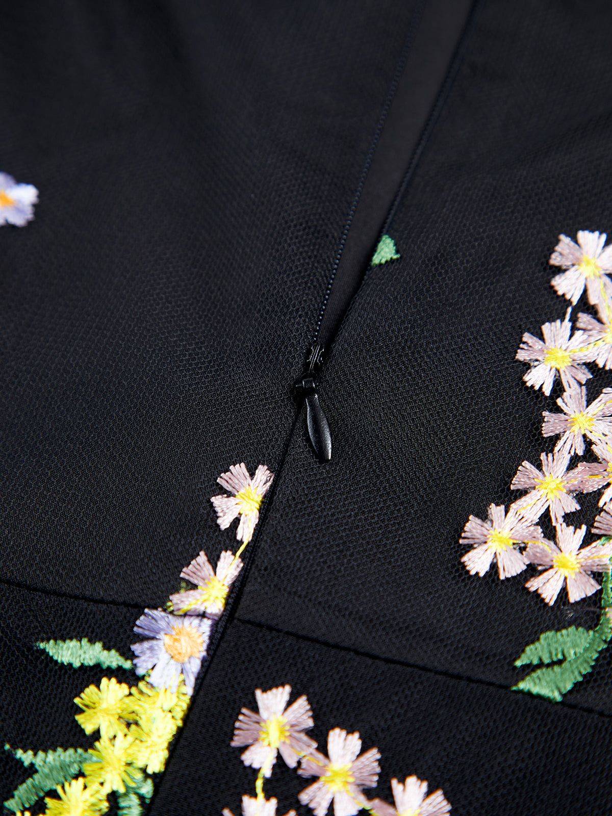 Embroidered Floral Mesh Midi Dress sold by COMMENSE product image thumbnail 3