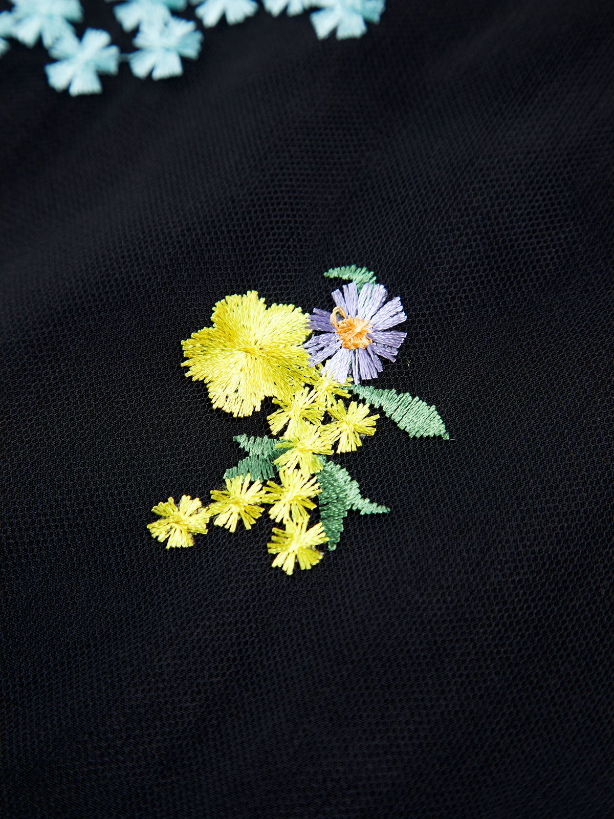 Embroidered Floral Mesh Midi Dress sold by COMMENSE product image thumbnail 4