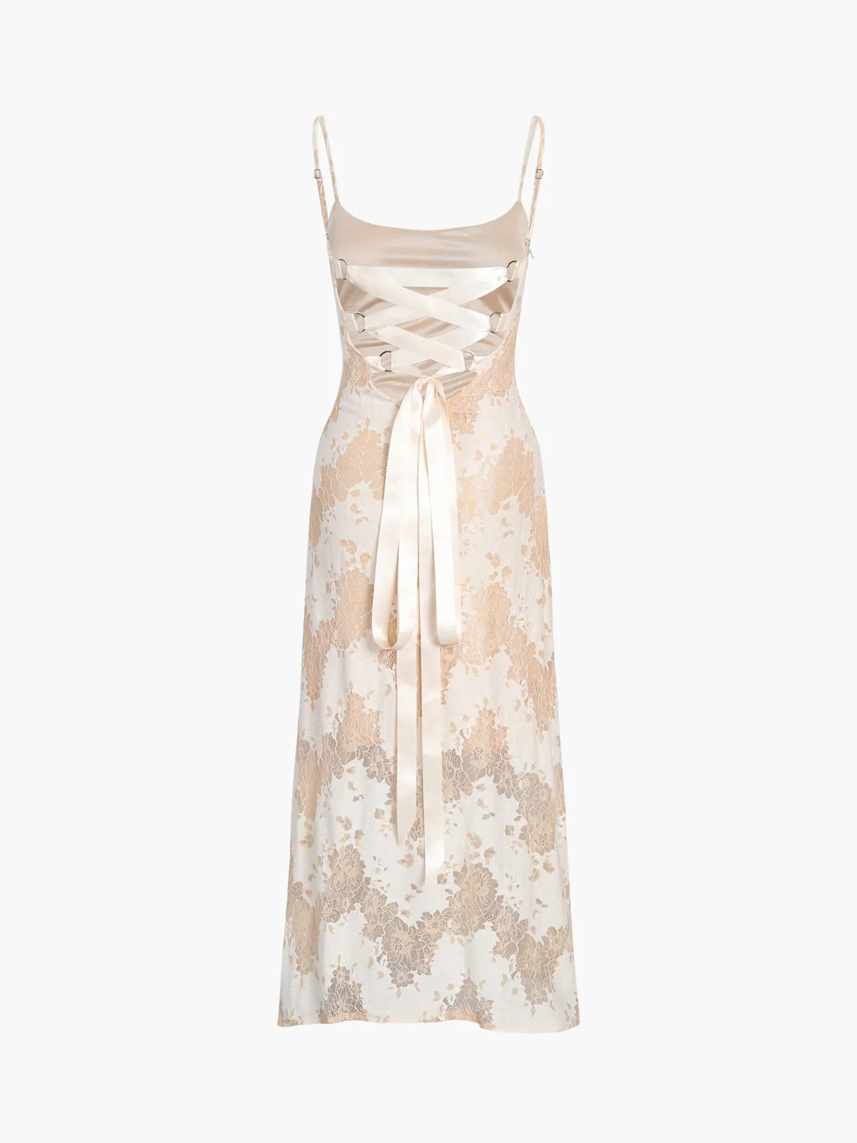 Backless Criss Cross Knotted Long Dress sold by COMMENSE product image thumbnail 3