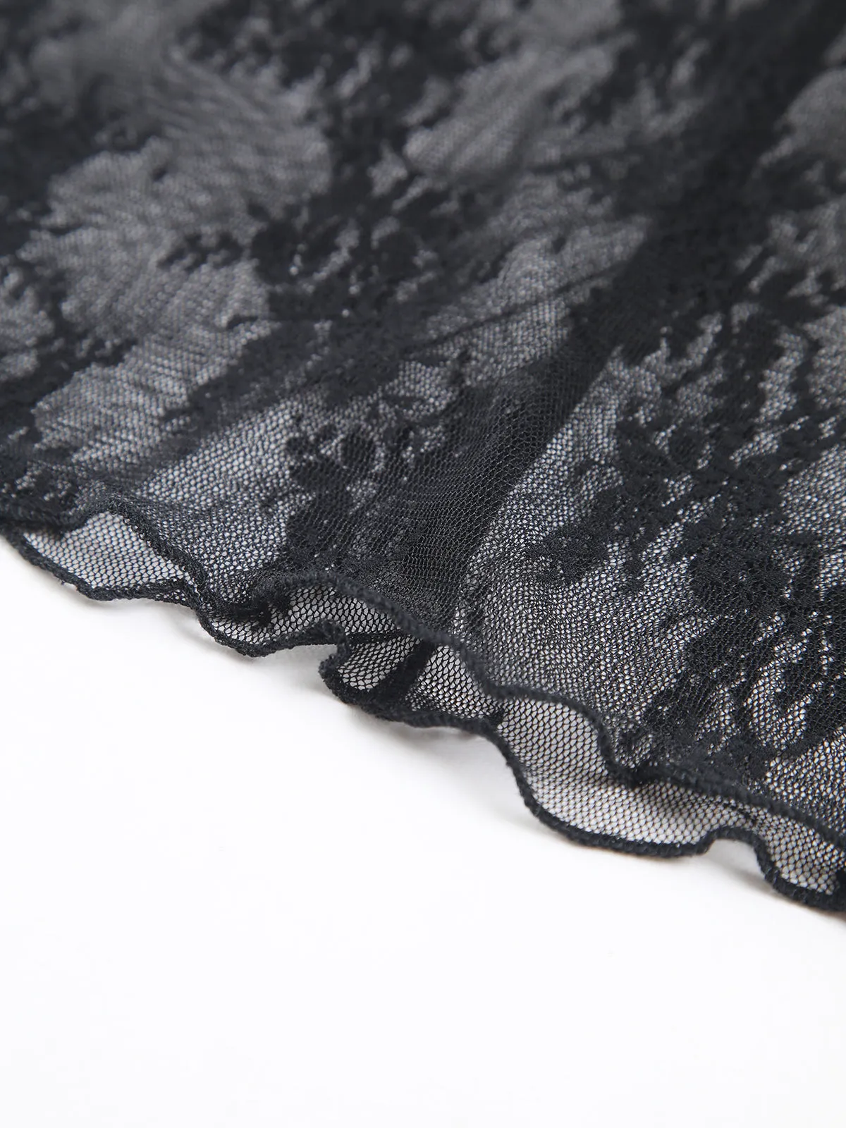 Sheer Lace Half Sleeve Top sold by COMMENSE product image thumbnail 5