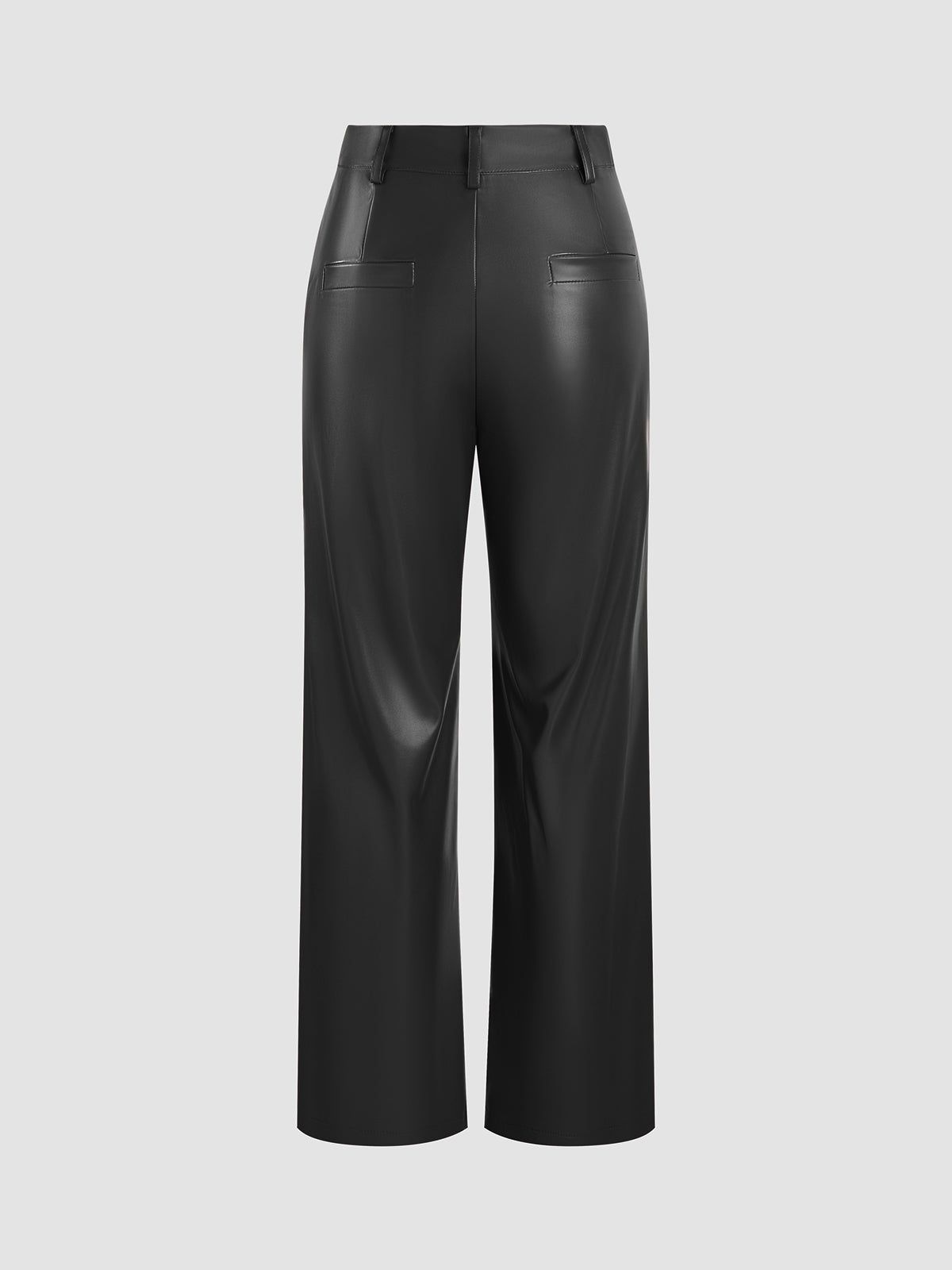 Brownie Faux Leather Wide Leg Pants sold by COMMENSE product image thumbnail 3