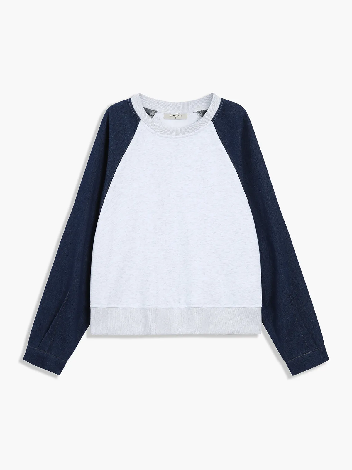 Cuff Detail Colorblock Sweatshirt sold by COMMENSE