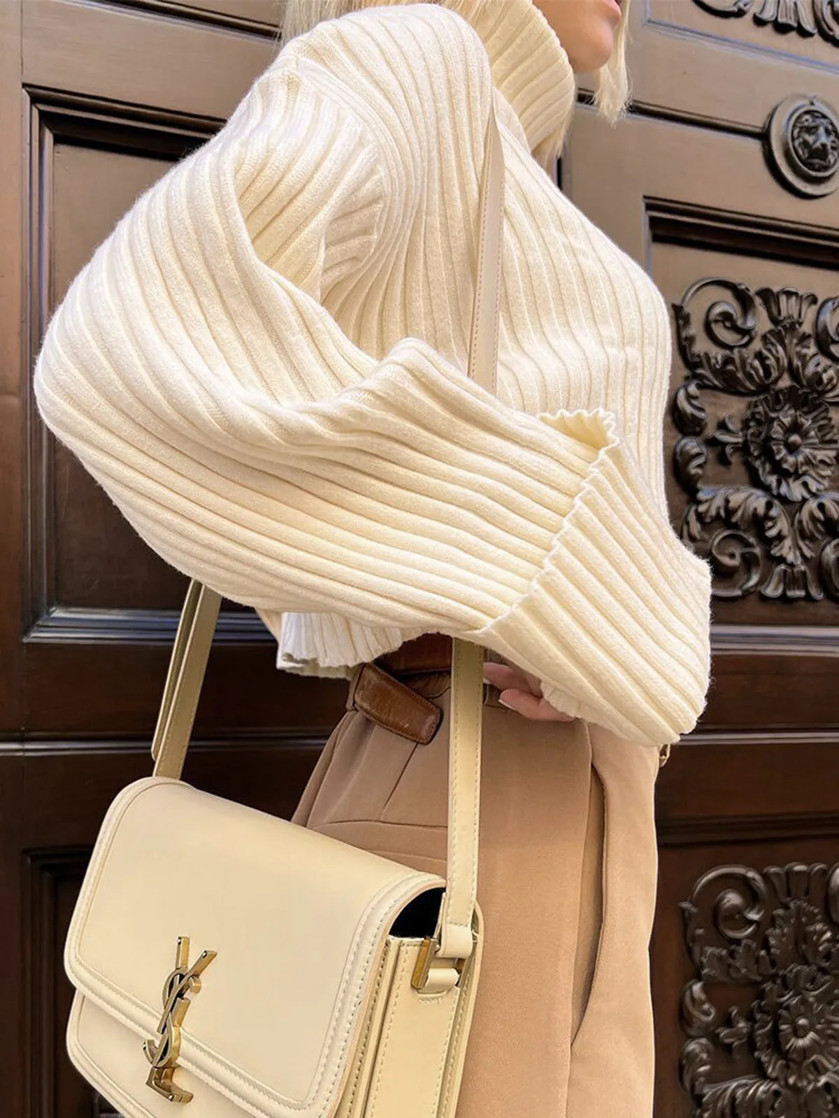 High Standard Turtleneck Crop Sweater sold by COMMENSE product image thumbnail 2