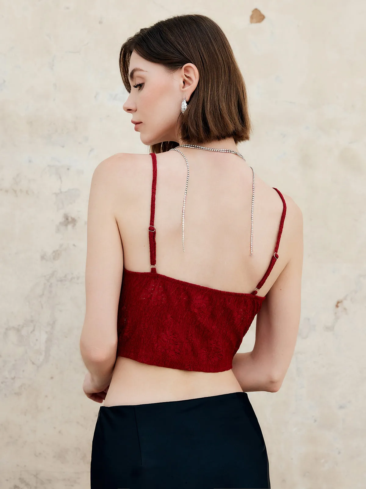 Ruffle Knotted Front Cami Top sold by COMMENSE product image thumbnail 5