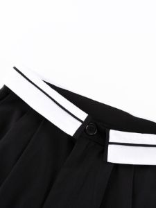 Foldover Waistband Wide Leg Pants sold by COMMENSE
