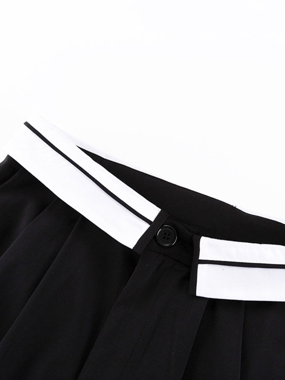 Foldover Waistband Wide Leg Pants sold by COMMENSE product image thumbnail 4