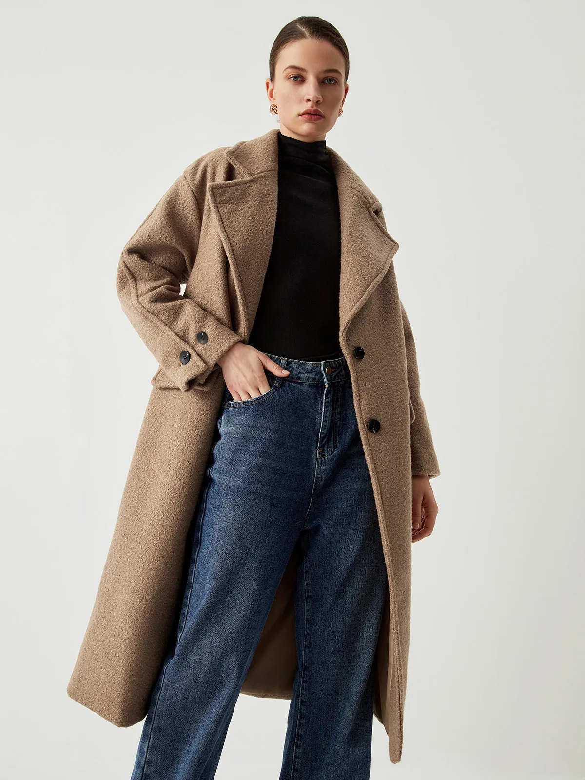 Oversized Wool Coat sold by COMMENSE product image thumbnail 2