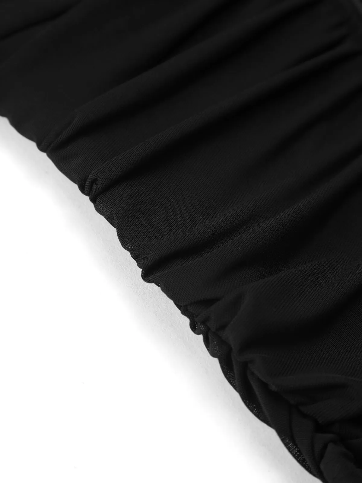 Criss Cross Mesh Long Sleeve Top sold by COMMENSE product image thumbnail 5