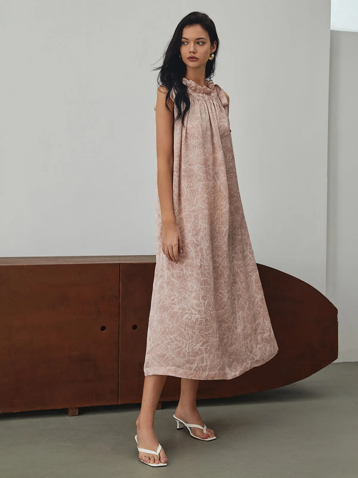 Print Knotted Long Dress sold by COMMENSE product image thumbnail 2