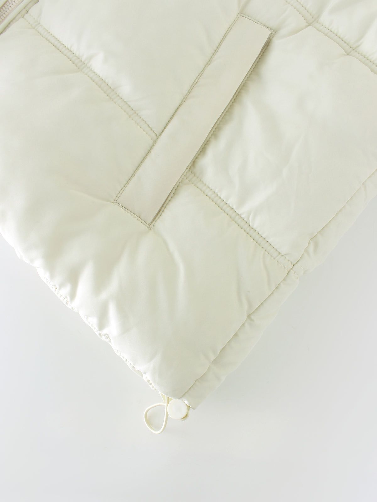 Drawstring Hooded Quilted Stand Collar Coat sold by COMMENSE product image thumbnail 4
