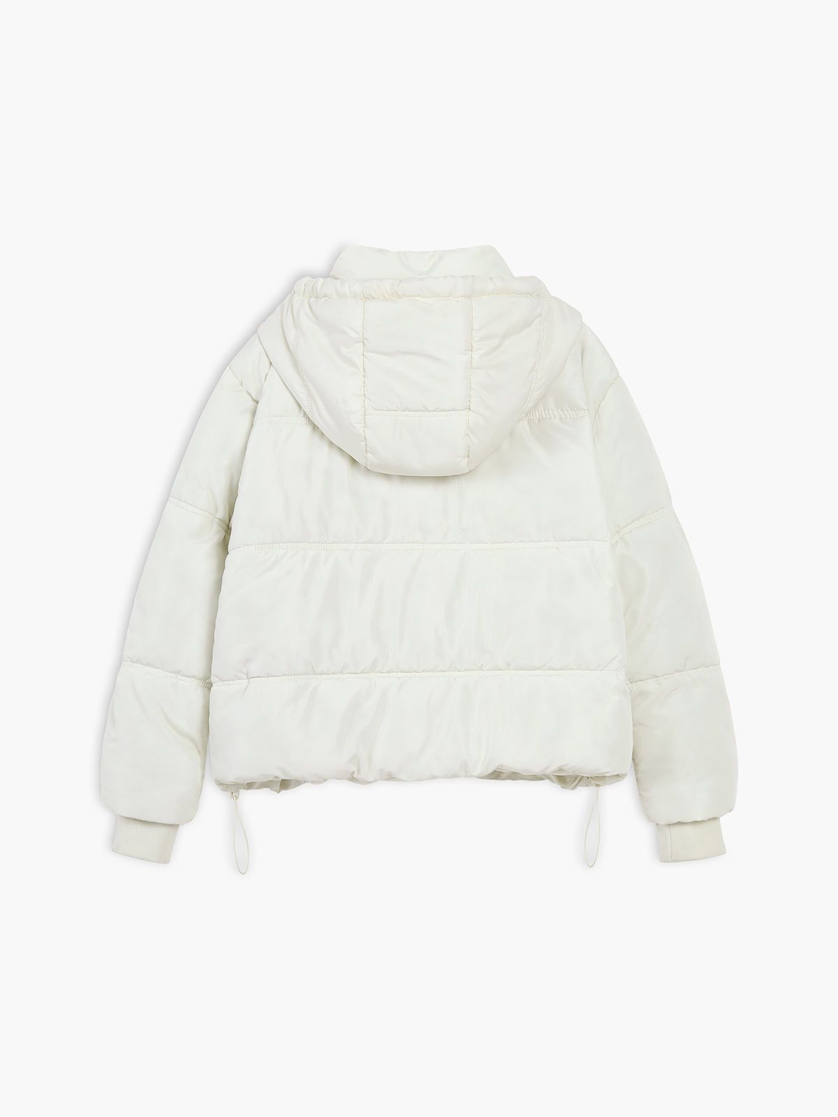 Drawstring Hooded Quilted Stand Collar Coat sold by COMMENSE product image thumbnail 2