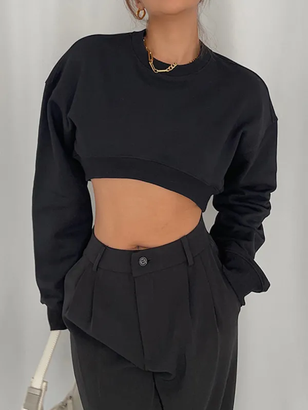 Coffee Run Crop Sweatshirt sold by COMMENSE