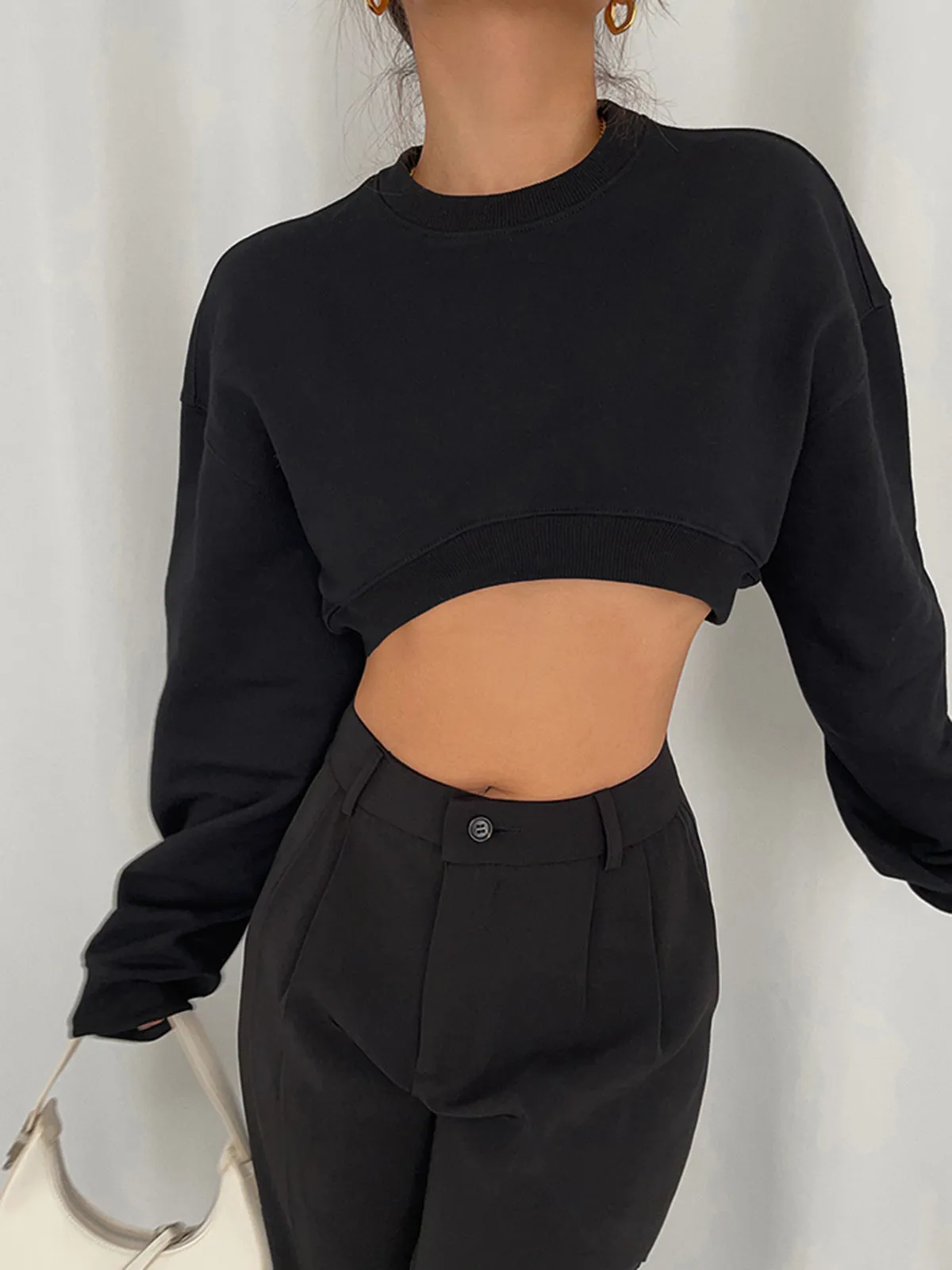 Coffee Run Crop Sweatshirt sold by COMMENSE product image thumbnail 2