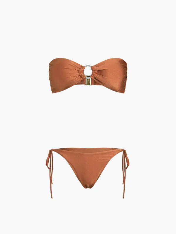 Cocoa Beans Two Piece Bikini Bathing Suit sold by COMMENSE