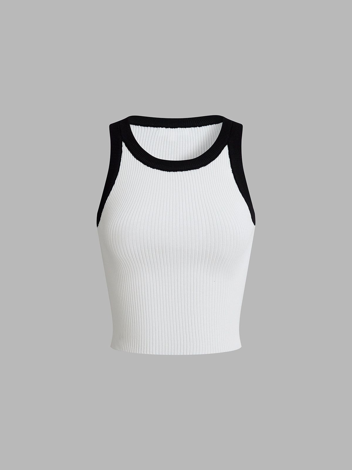 Contrast Trim Sweater Vest sold by COMMENSE