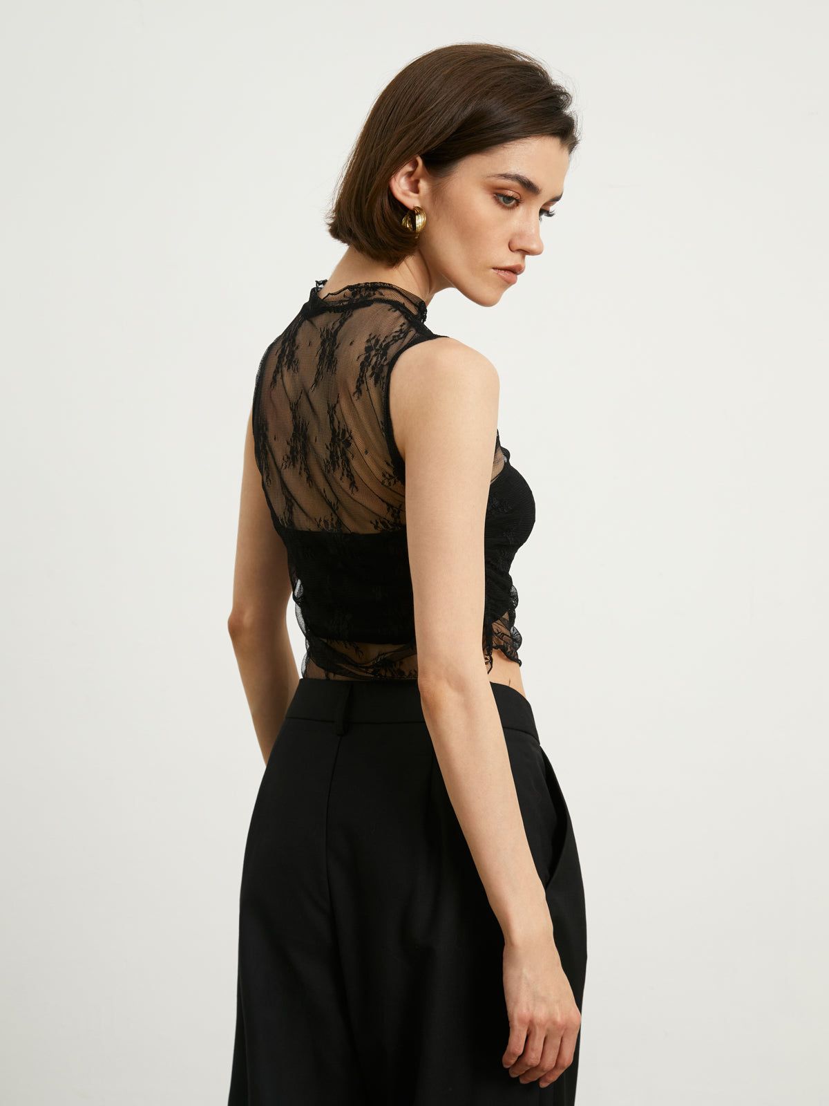 Floral Mesh Cover Up Blouse sold by COMMENSE product image thumbnail 5