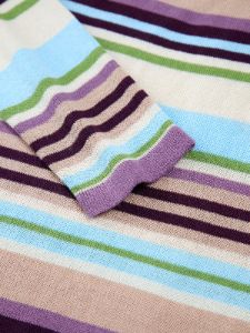 Rainbow Stripe Open Back Flowy Long Dress sold by COMMENSE