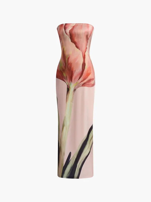 Back Zippered Floral Dress sold by COMMENSE