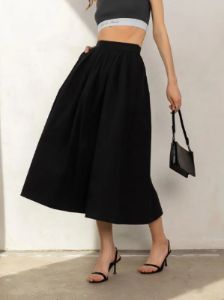 Effortless A-line Pocket Maxi Skirt sold by COMMENSE