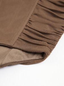 Mesh Zippered Ruched Crop Top sold by COMMENSE