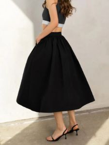 Effortless A-line Pocket Maxi Skirt sold by COMMENSE