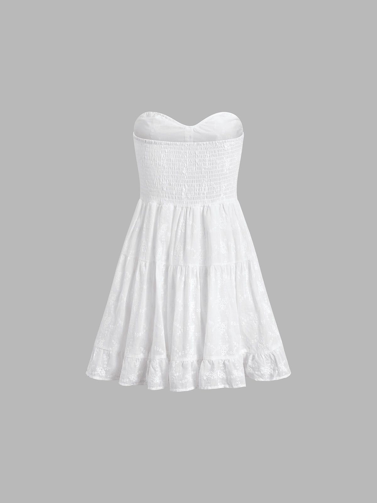 Embroidered A-Line Tube Short Dress sold by COMMENSE product image thumbnail 3