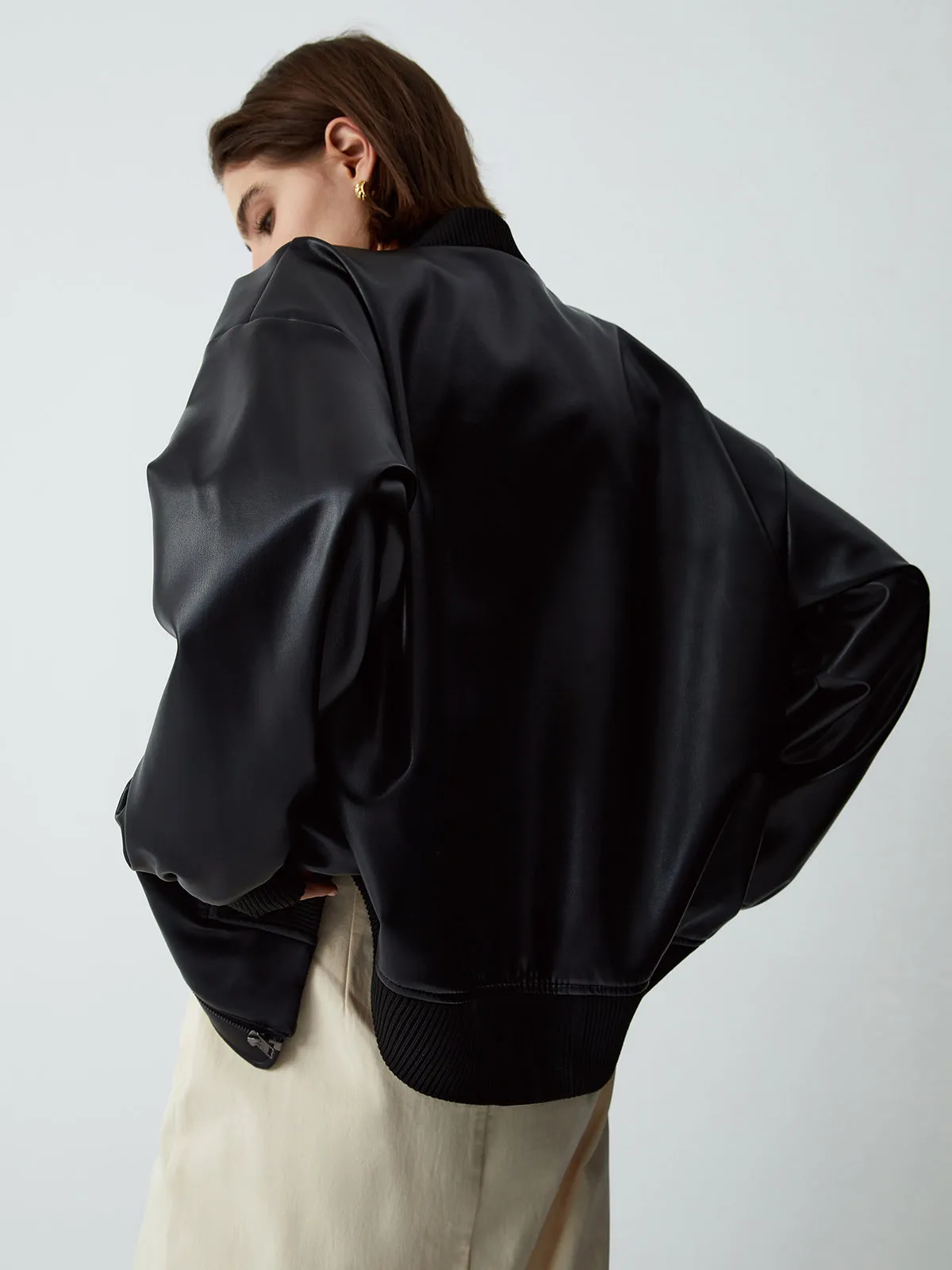 Essential Leather Jacket sold by COMMENSE product image thumbnail 3