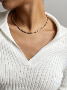 Collared Rib Knit Top sold by COMMENSE