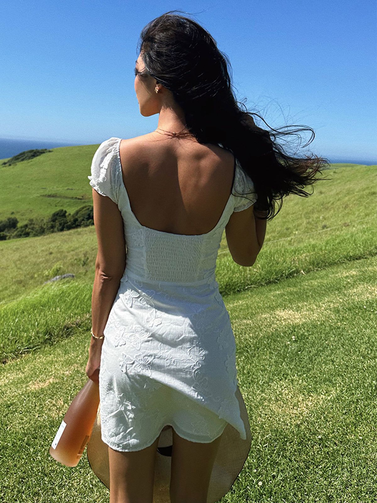 Corset Detail Cotton Mini Dress sold by COMMENSE product image thumbnail 3