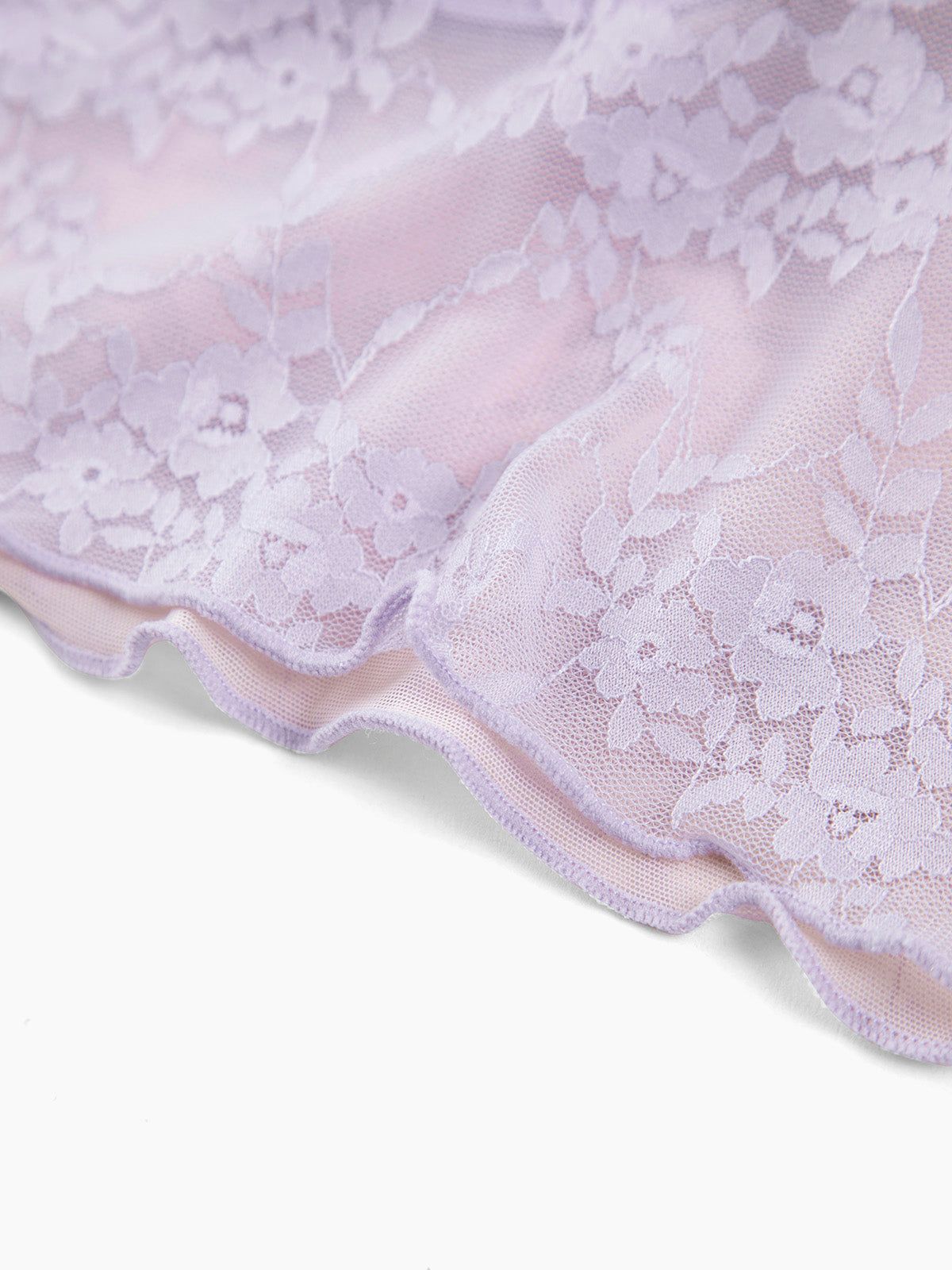 Floral Lace Mesh Padded Bustier Crop Top sold by COMMENSE product image thumbnail 4