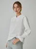 Cotton Lace Trim Tie-Front Shirt sold by COMMENSE