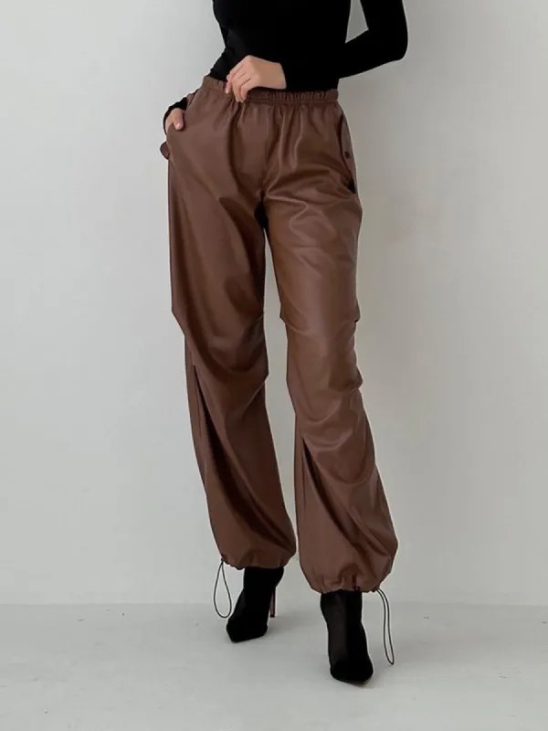 Brownie Cargo Parachute Pants sold by COMMENSE