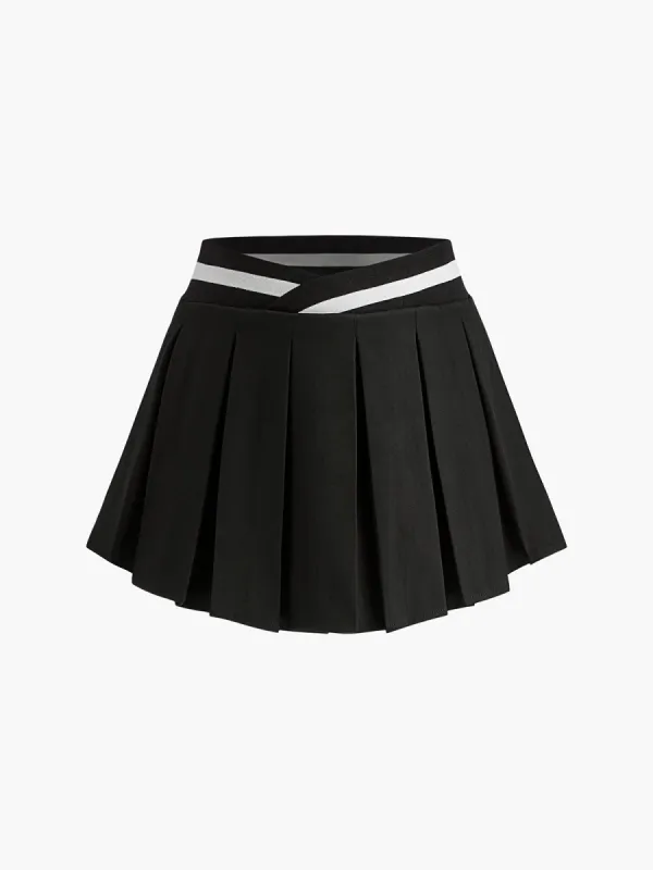 Sporty Casual Pleated Skirt sold by COMMENSE