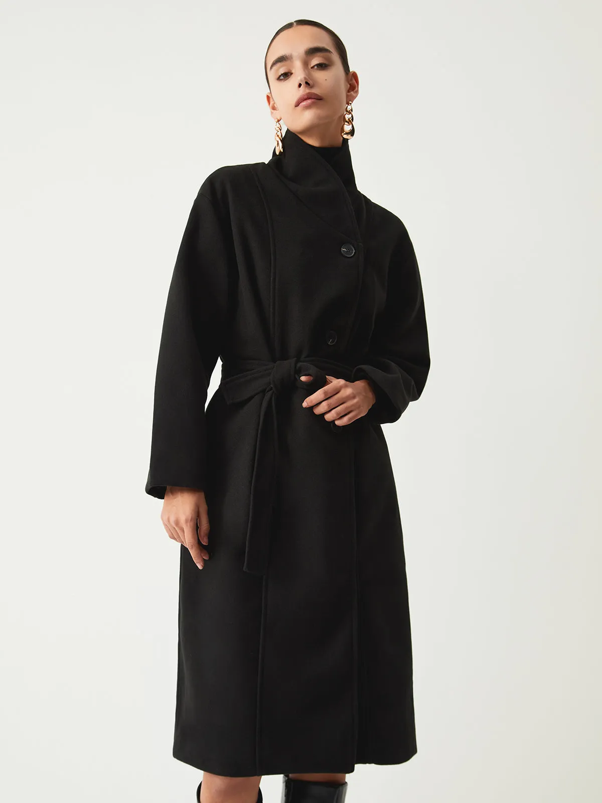 Stand Collar Longline Trench Coat sold by COMMENSE product image thumbnail 2
