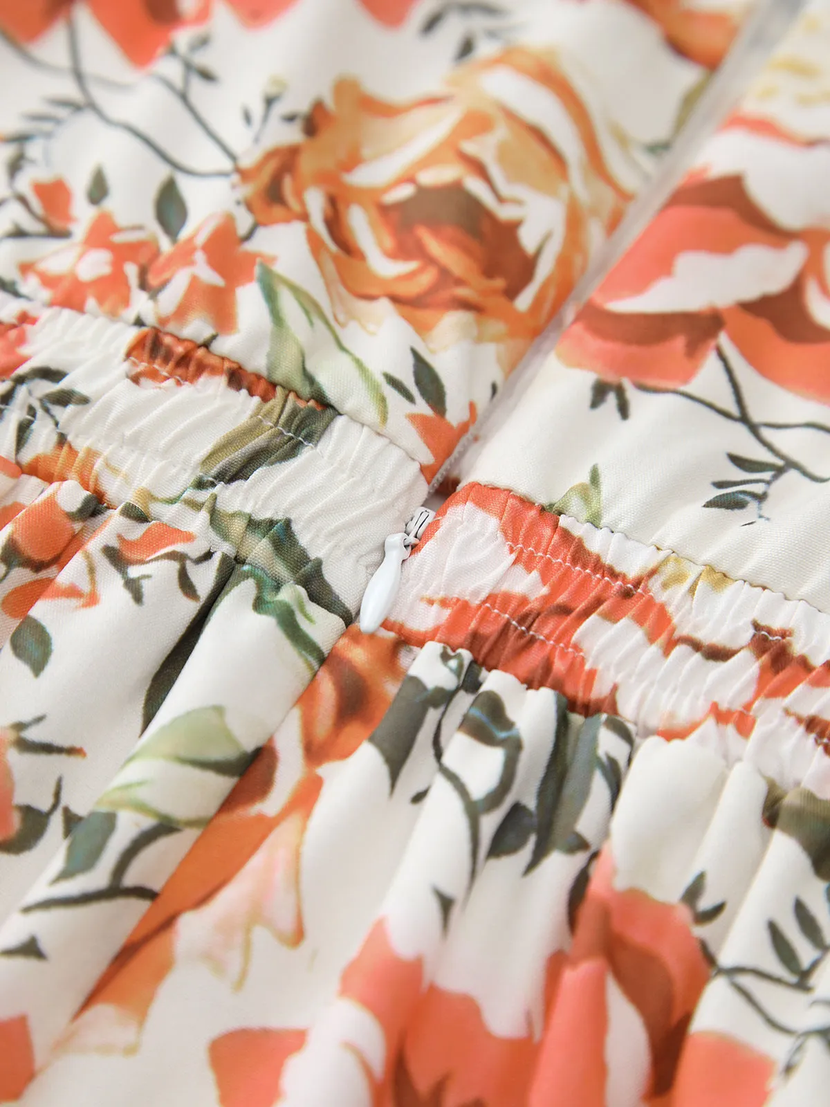 Floral Print Crisscross Long Dress sold by COMMENSE product image thumbnail 3