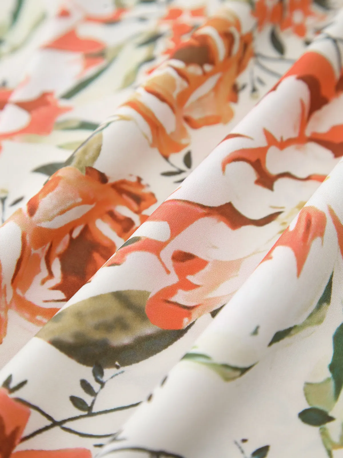 Floral Print Crisscross Long Dress sold by COMMENSE product image thumbnail 4