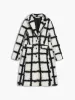 Checkered Button Sherpa Jacket sold by COMMENSE