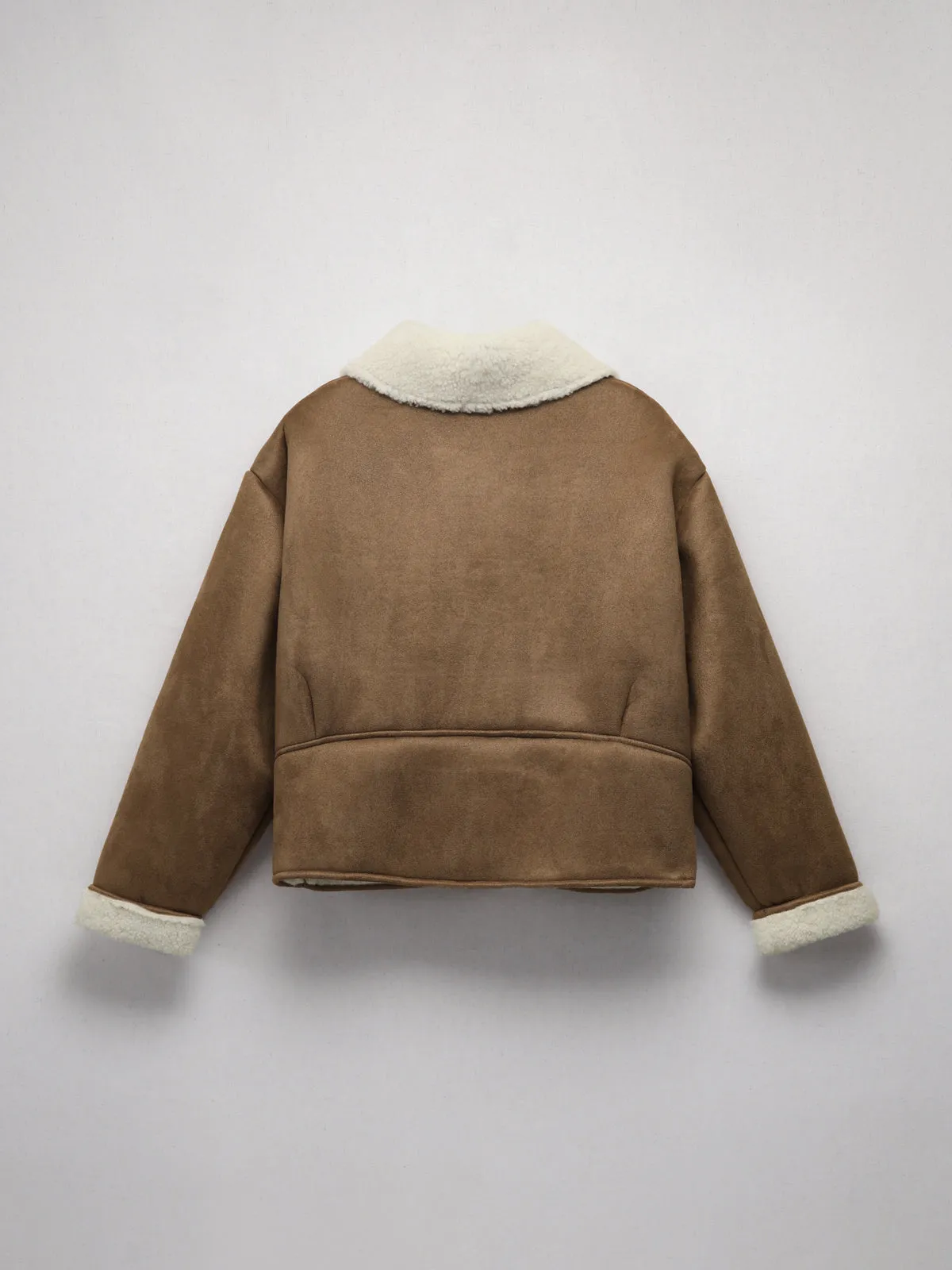 Teddy Fleece Patchwork Jacket sold by COMMENSE product image thumbnail 2