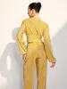 Drawstring Puff Sleeve Pants Set sold by COMMENSE