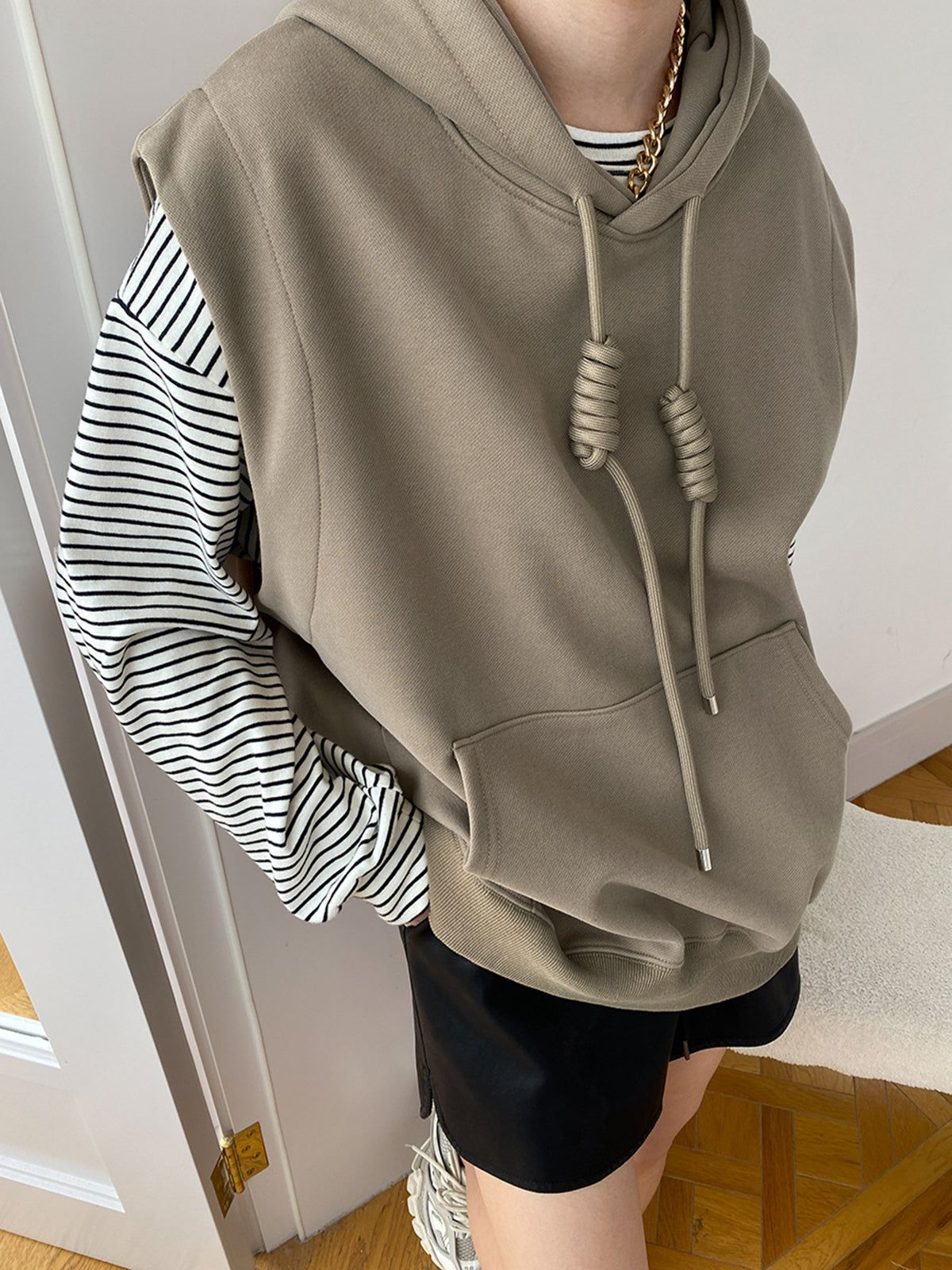 City Walk Sleeveless Hoodie sold by COMMENSE