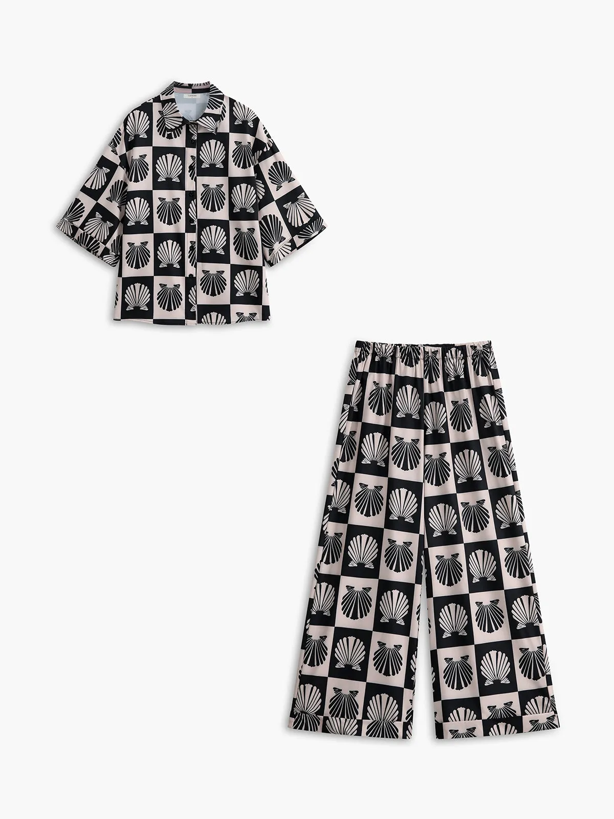 Shell Print Casual Pants Set sold by COMMENSE