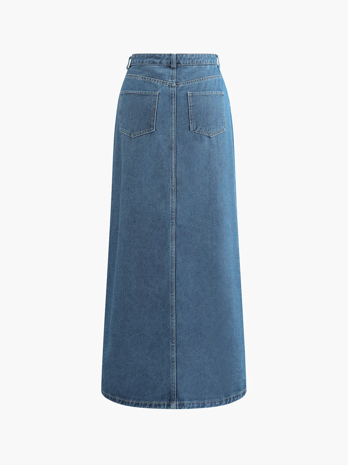 Asymmetrical Denim Split Skirt sold by COMMENSE product image thumbnail 3