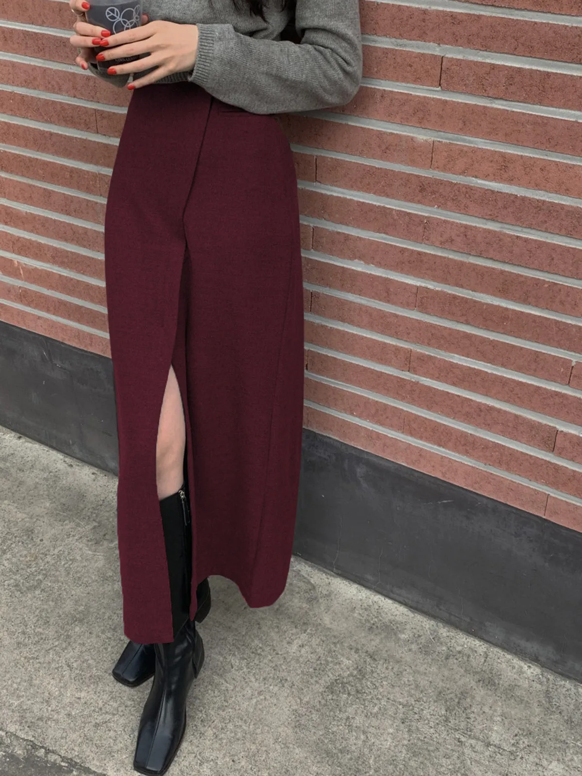 She's Effortless Slit Maxi Skirt sold by COMMENSE product image thumbnail 5